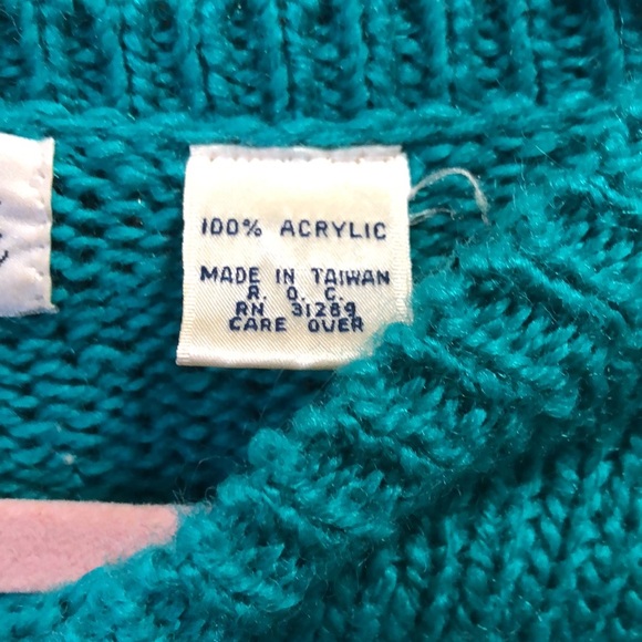 Turquoise Allison Smith Sweater- Size M - Picture 3 of 3